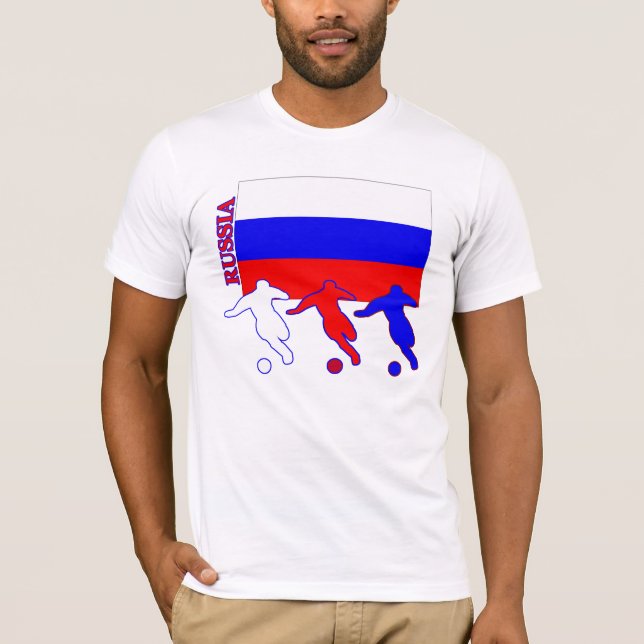 Heller T - Shirt Fußball-Russlands (Vorderseite)