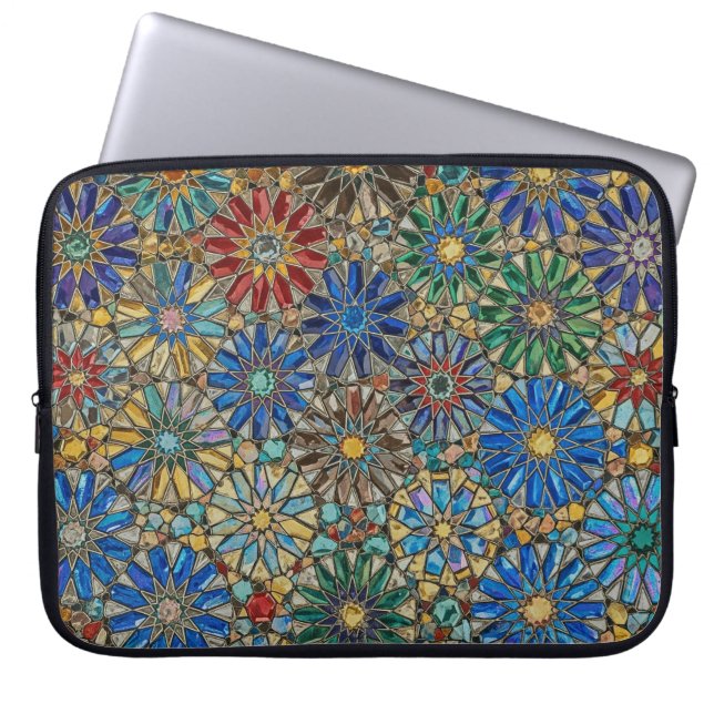 heller Tag Geo Stern Laptopschutzhülle (Vorderseite)