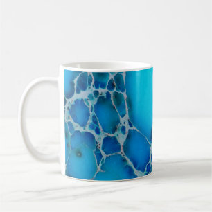 Heller tropischer blauer heilender Jaspis-Stein Kaffeetasse