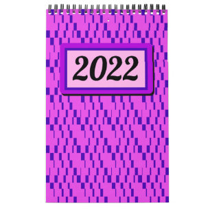 Heller und farbenfroher Retro-Grafik-Kalender Kalender