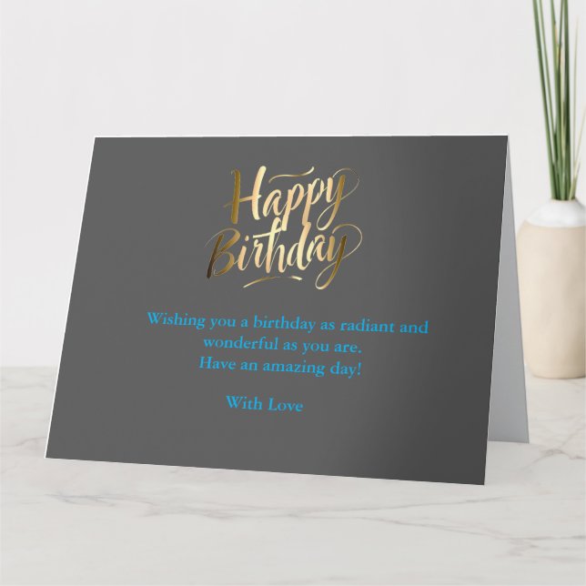 Heller und fröhlicher Geburtstag Karte (Vorderseite)