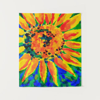 Heller und fröhlicher Single Sonnenblume Akronylic Wandteppich