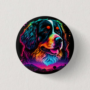 Heller und schöner Berner Hund Button