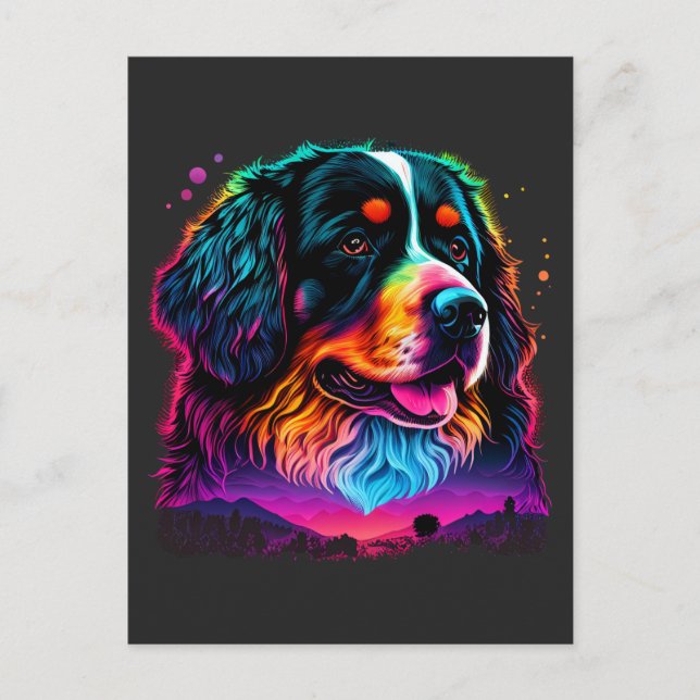 Heller und schöner Berner Hund Postkarte (Vorderseite)