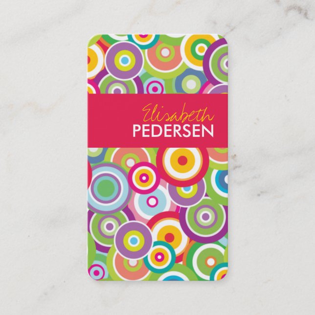 Heller Vektor kreist schicke Visitenkarten ein Visitenkarte (Vorderseite)