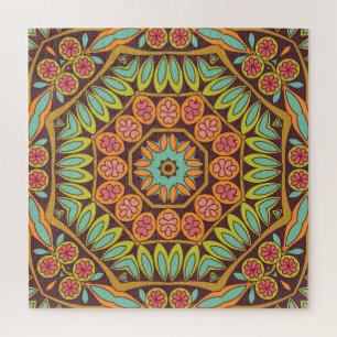 Helles abstraktes Blumendesign. Puzzle