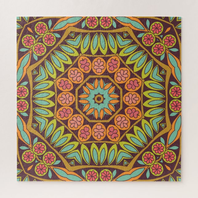 Helles abstraktes Blumendesign. Puzzle (Vertikal)