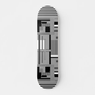 Helles abstraktes geometrisches Neonmuster Skateboard