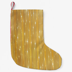 Helles abstraktes Goldenes mit Glitter Kleiner Weihnachtsstrumpf
