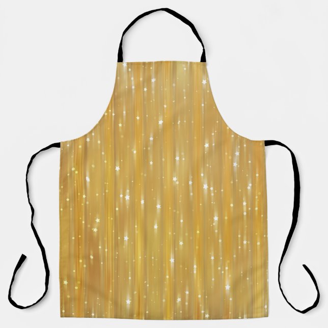 Helles abstraktes Goldenes mit Glitter Schürze (Vorderseite)
