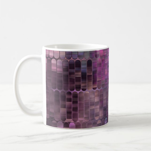 Helles abstraktes Mosaik mit Glanz Kaffeetasse (Links)