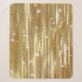 Helles, abstraktes Mosaik mit goldfarbenem Hinterg Sherpadecke
