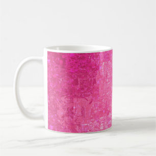 Helles, abstraktes Mosaik-Rosa Hintergrund mit Gla Kaffeetasse
