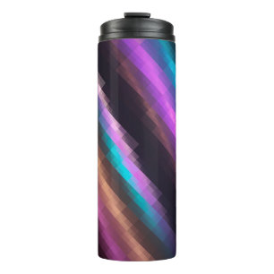 Helles abstraktes Mosaikmosaik mit mehrfarbigem Hi Thermosbecher
