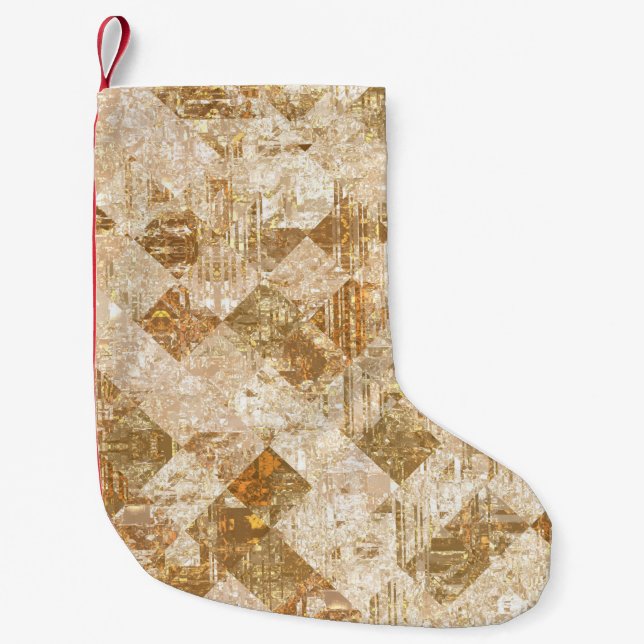 Helles abstraktes Mosaikmuster Kleiner Weihnachtsstrumpf (Vorderseite)