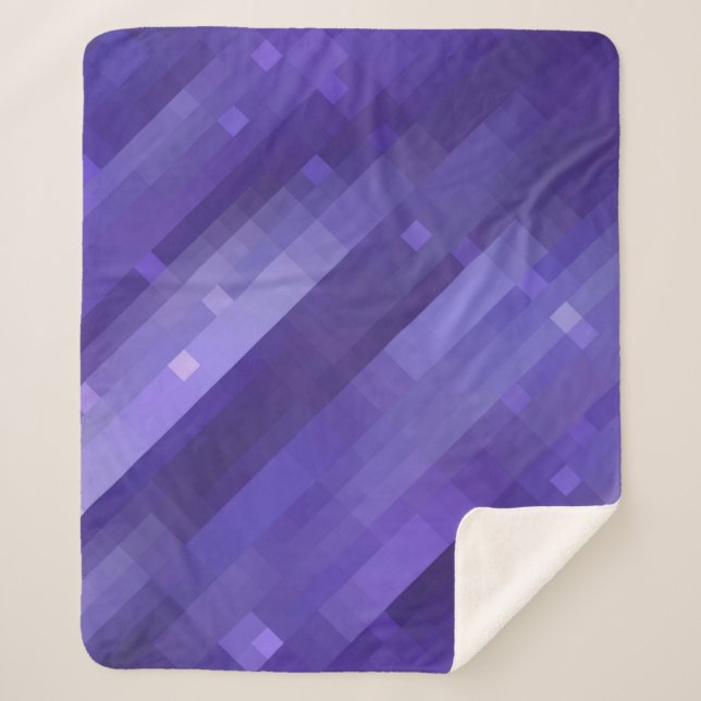 Helles abstraktes Mosaikviolett mit Glos Sherpadecke (Vorderseite)