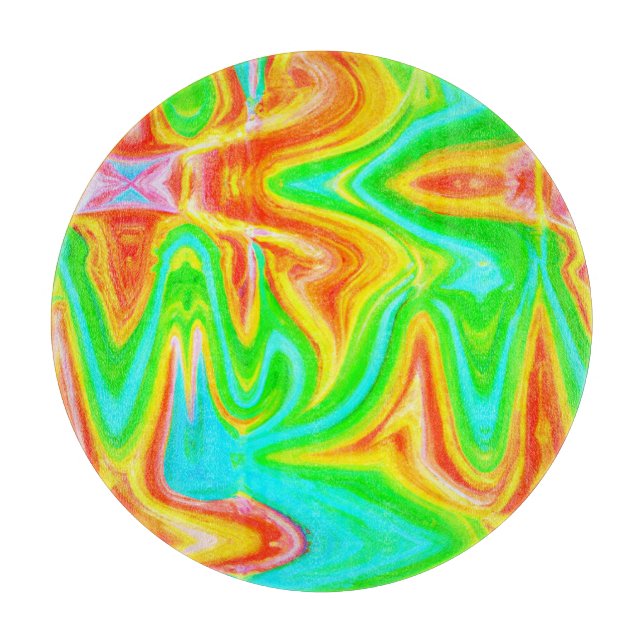 Helles Abstraktes Muster Schneidebrett (Vorderseite)