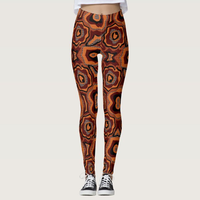 Helles, afrikanisches Stammesmuster. Leggings (Vorderseite)