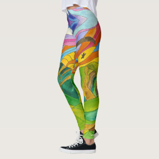 Helles Aquarell-Gleitschirmfliegen Legging Leggings