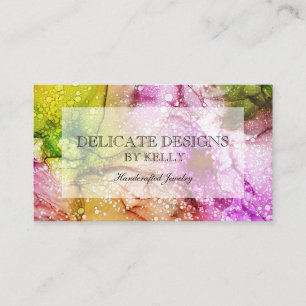 Helles Aquarelldesign Visitenkarte