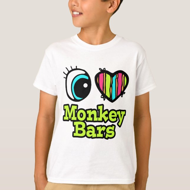 Helles Auge Herz I Liebe Affenbügel T-Shirt (Vorderseite)