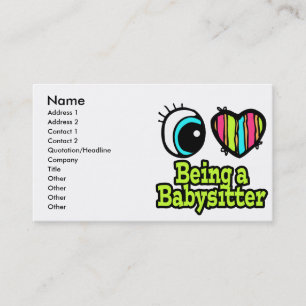 Helles Auge Herz I Liebe als Babysitter Visitenkarte