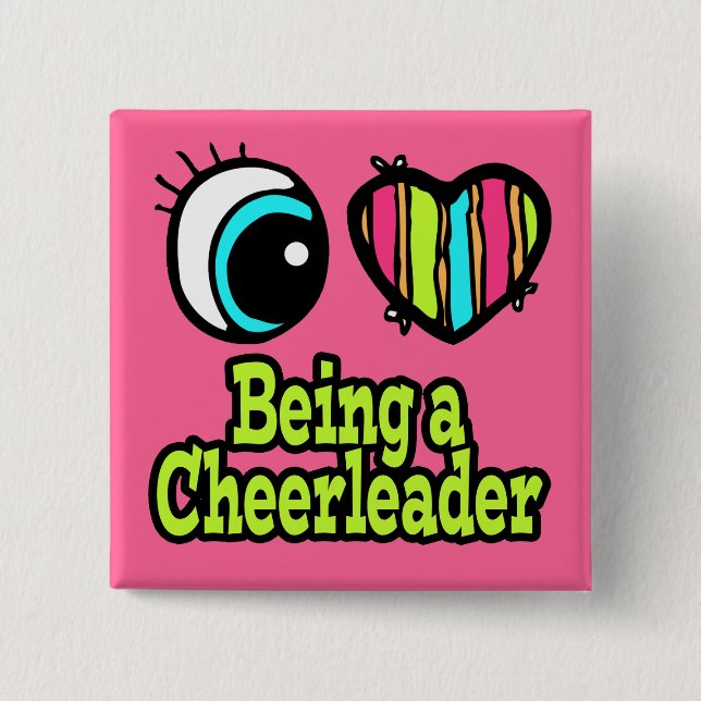 Helles Auge Herz I Liebe als Chereleader Button (Vorderseite)