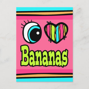 Helles Auge Herz I Liebe Bananen Postkarte