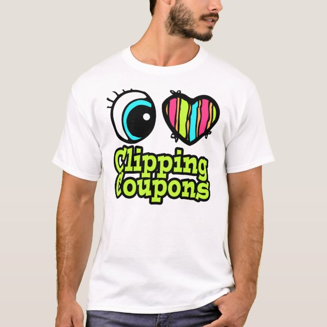Helles Auge Herz I Liebe Clipping Coupons T-Shirt (Vorderseite)