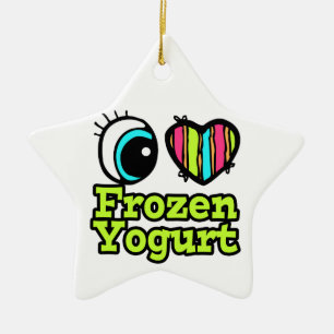 Helles Auge Herz I Liebe Frozen Jogurt Keramikornament