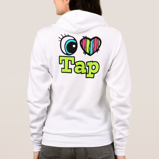 Helles Auge Herz I Liebe Gestochen Hoodie (Rückseite)