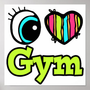 Helles Auge Herz I Liebe Gym Poster