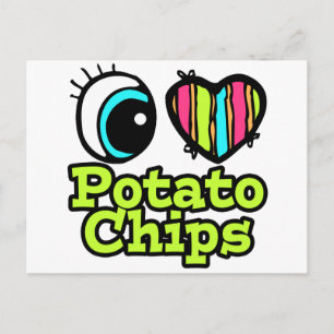 Helles Auge Herz I Liebe Kartoffelchips Postkarte