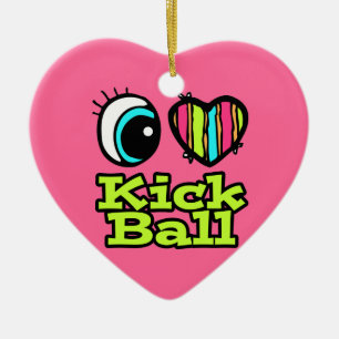 Helles Auge Herz I Liebe Kick Ball Keramik Ornament