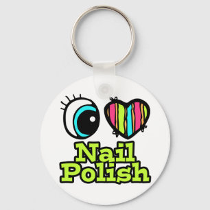 Helles Auge Herz I Liebe Nail Polnisch Schlüsselanhänger