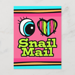 Helles Auge Herz I Liebe Schnecke Mail Postkarte