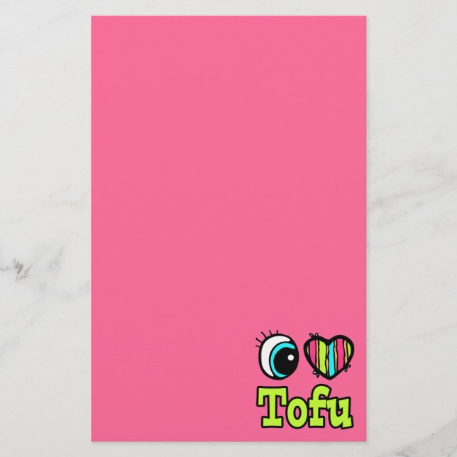 Helles Auge Herz I Liebe Tofu Briefpapier (Vorderseite)