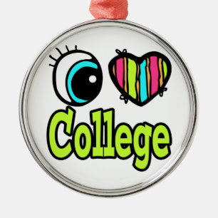 Helles Auge Herz I Liebe Uni Silbernes Ornament