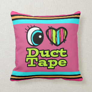 Helles Auge Herz Ich Liebe Duck Tape Kissen
