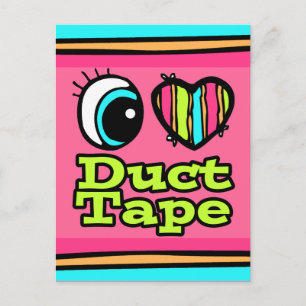 Helles Auge Herz Ich Liebe Duck Tape Postkarte