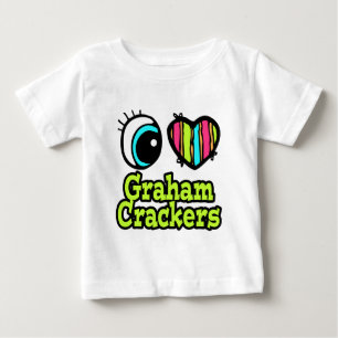 Helles Auge Herz Ich Liebe Graham Cracker Baby T-shirt