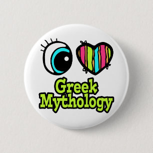 Helles Auge Herz Ich liebe griechische Mythologie Button