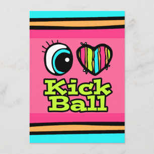 Helles Auge Herz Ich Liebe Kick Ball Einladung