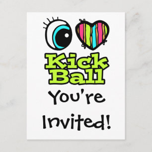 Helles Auge Herz Ich Liebe Kick Ball Einladung