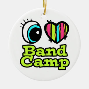 Helles Augenherz I Liebe Band Camp Keramik Ornament