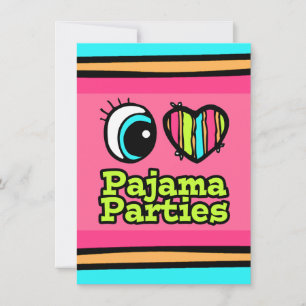 Helles Augenherz I Liebe Pajama Party Einladung