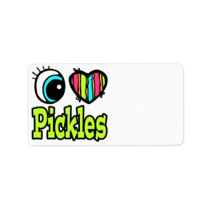 Helles Augenherz I Liebe Pickles Adressaufkleber