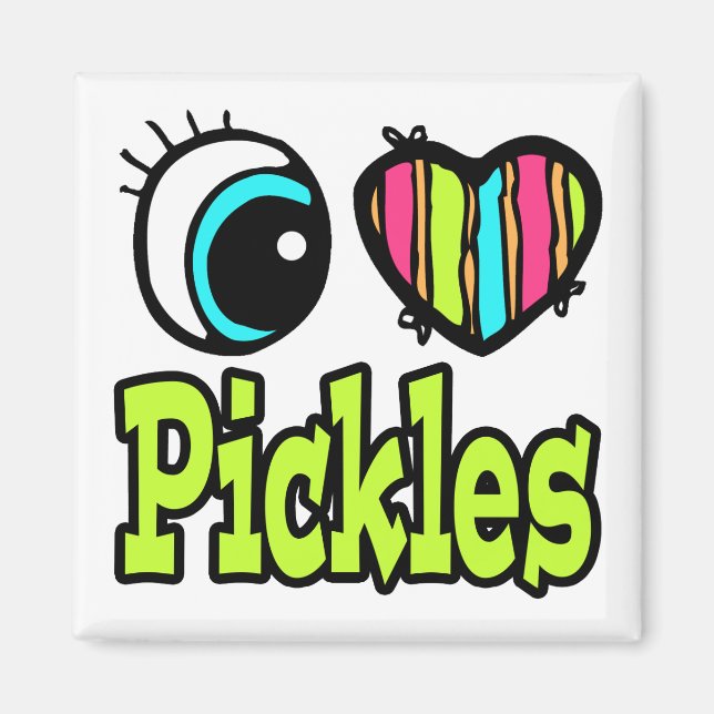 Helles Augenherz I Liebe Pickles Magnet (Vorne)