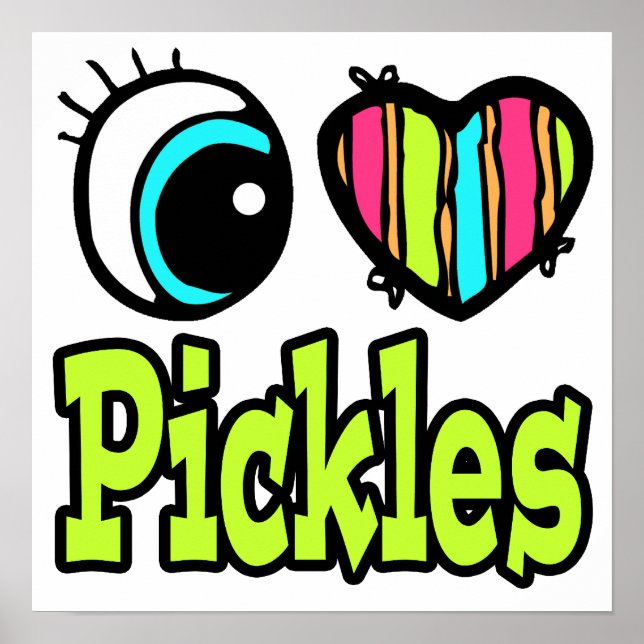 Helles Augenherz I Liebe Pickles Poster (Vorne)