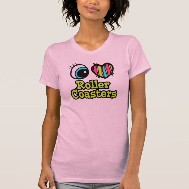 Helles Augenherz I Liebe Roller Untersetzer T-Shirt (Vorderseite)
